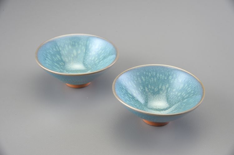 天目天藍翡翠斗笠杯(50cc)