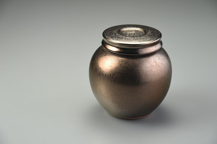 黃金釉玫瑰金5兩茶葉罐