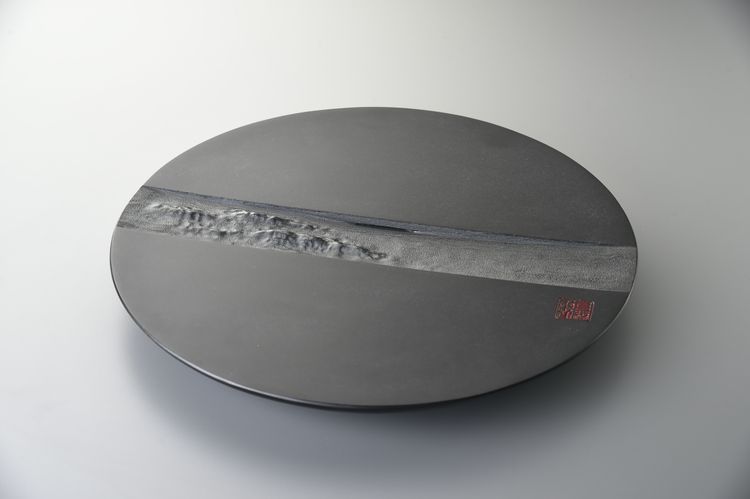 黑金石圓山景石盤