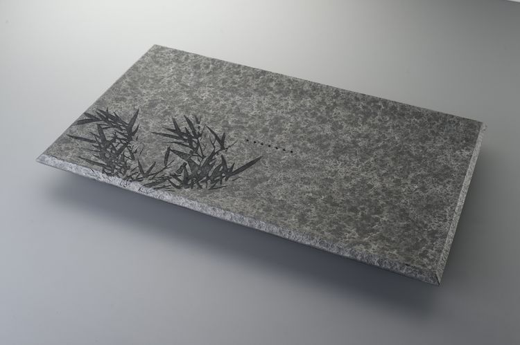 黑烏金石竹影石盤