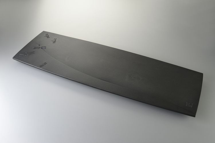 灰綠岩石蜻蜓茶盤