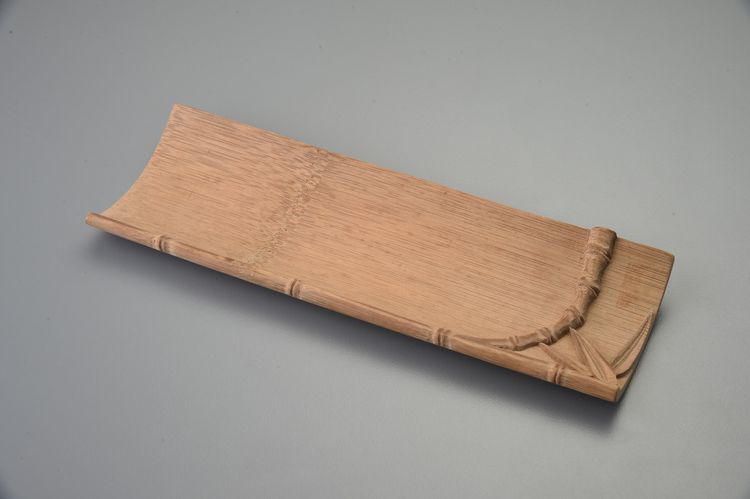 手工精雕竹茶荷(竹花)