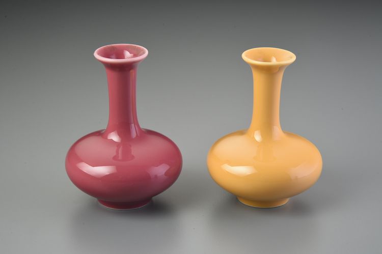 時尚小頸瓶(紅/黃)