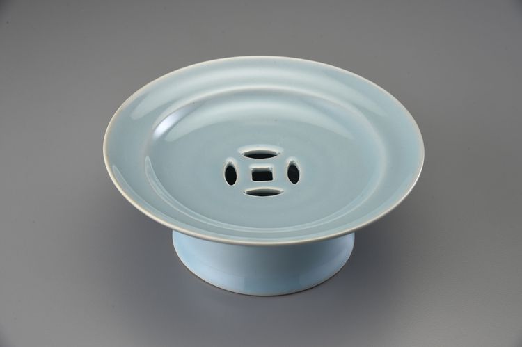 官窯銅錢孔2件式壺承(180cc)