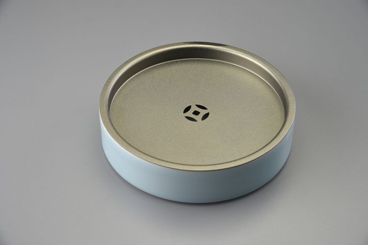 官窯古錢圓壺承