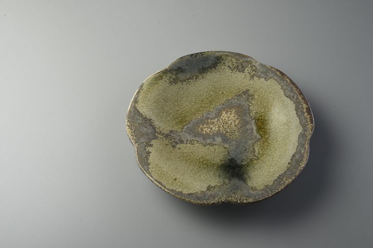 陶藝落灰還原燒花型壺盤