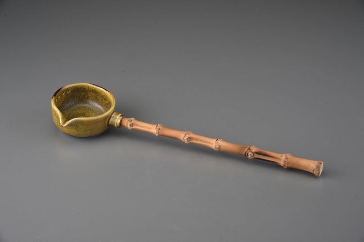 手作陶藝竹柄水杓