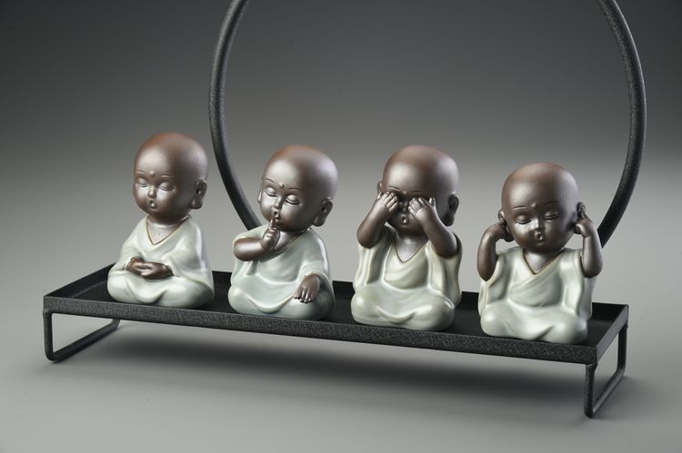 小沙彌大四勿-青瓷