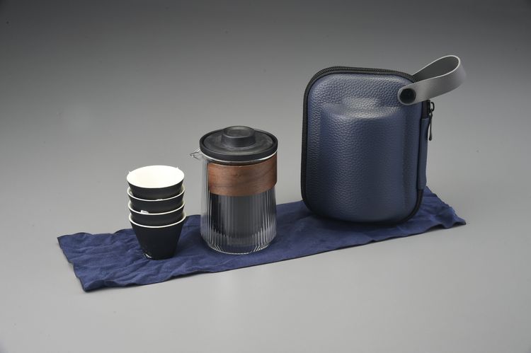 GL工匠時尚黑1壺4杯旅行組(290cc)