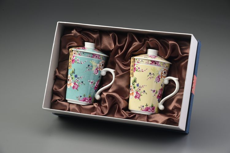 花團錦簇二入三件式馬克杯(平裝)