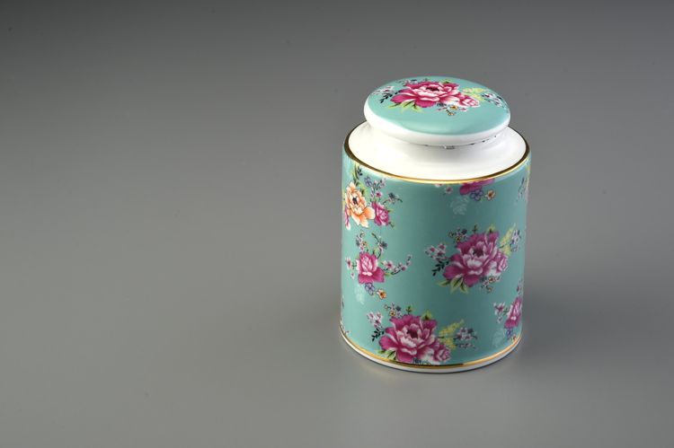 花團錦簇直筒四兩罐(綠)